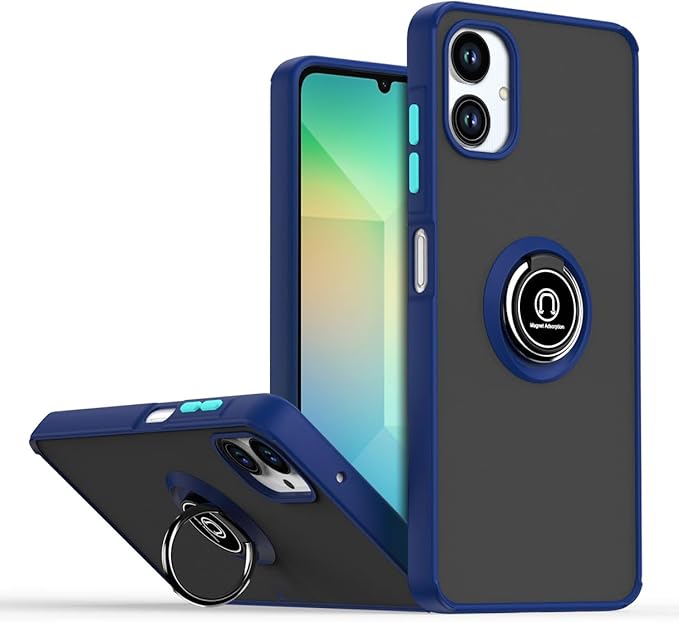 Galaxy A06 5G – Matte Ring Case – Blue
