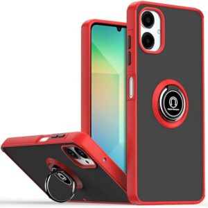 Galaxy A06 5G – Matte Ring Case – Red