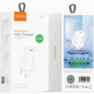 Charger Head VIDVIE | PLM 370 | Single Type-C Port Fast Charge Adapter 20w