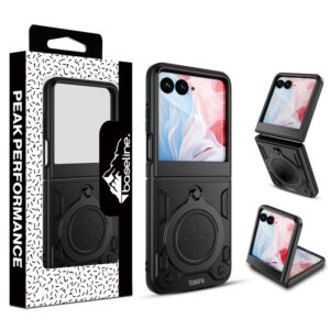 Motorola razr (2025) - Black - baseline Anti-Drop Hybrid Protector Case (with Ring Stand)