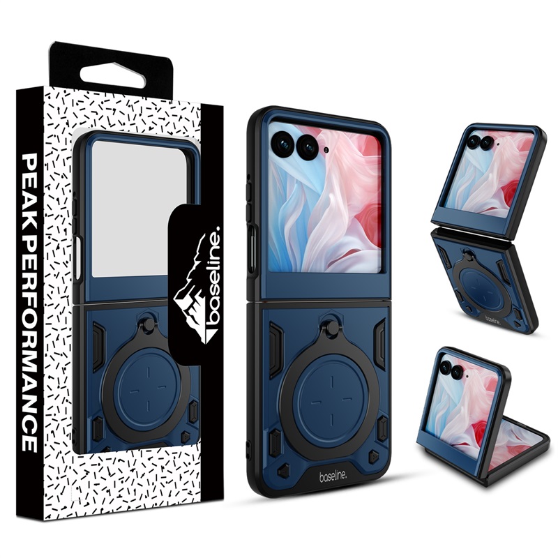 Motorola razr (2025) - Blue - baseline Anti-Drop Hybrid Protector Case (with Ring Stand)
