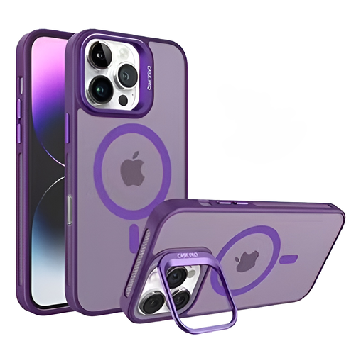 iPhone 16e / 14 / 13 - Magsafe Camera Stand Case - Purple