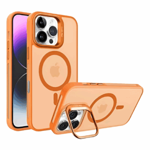 iPhone 16e / 14 / 13 - Magsafe Camera Stand Case - Orange