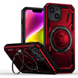 Armor Rotate Stand Case with Magsafe for iPhone 15 - Red