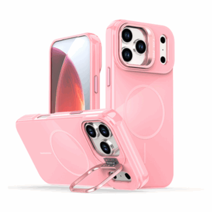 iPhone 17 Pro Max Pastel Hard Stand Case - Pink