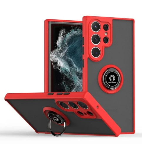 Matte Ring Case for Samsung Galaxy S25 FE - RED