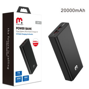 20,000mAh Power Bank – 20W PD | Valor Pro (Black)
