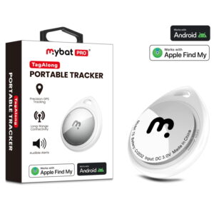 TagAlong Portable Smart Tracker (White) – Compatible with Apple Find My & Android - Valor
