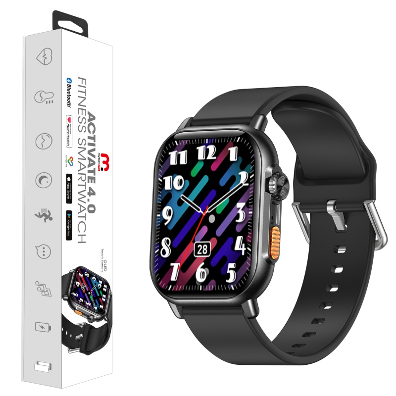 Elevate 4.0 Fitness Smartwatch – Black - Valor