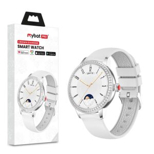 Crystal Crown Smartwatch – Silver - Valor