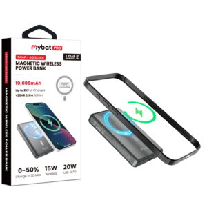 Magnetic Wireless Power Bank | 10000mAh SNAP | 2 Valor | Grey Titanium